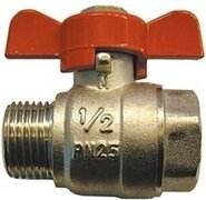BOLKRAAN VOLLE DOORLAAT MF 3/4&quot; VLINDERHENDEL
