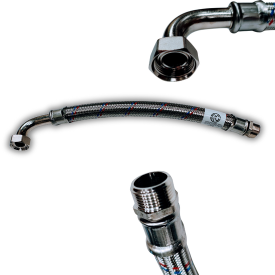 Flexibel met bocht M/F 3/4-3/4 50cm