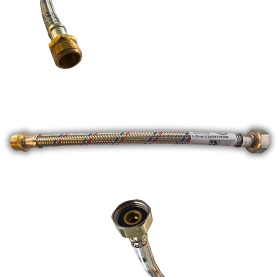 Flexibel 1/2&quot; M/F DN8 35cm