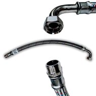 Flexibel met bocht DN25 M/F 1&quot; 50 cm