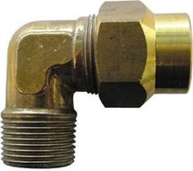 Gas elbow fitting 1/2&quot;M - 15mm