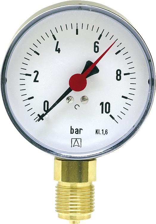Manometer 0-10 bar 1/2"M