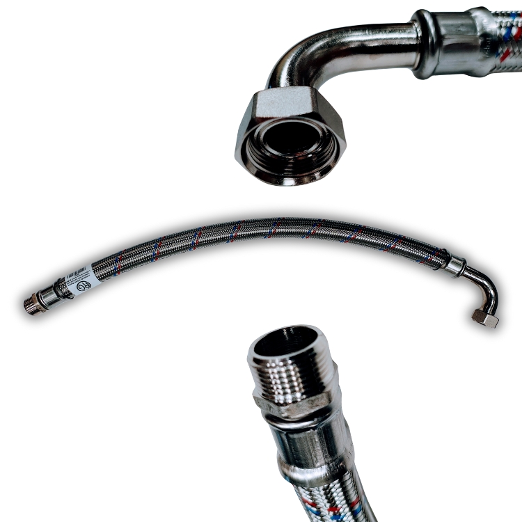 Flexibel met bocht 1"