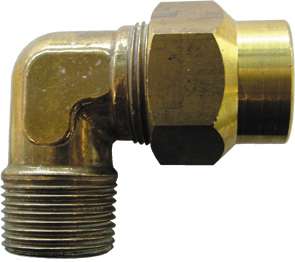 Gas elbow fitting 1/2"M - 15mm