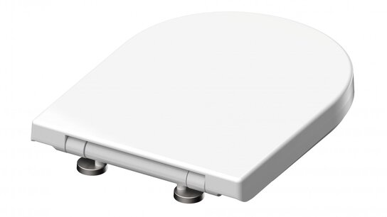 WC zitting wit D-shape SOFT-CLOSE & QUICK-RELEASE