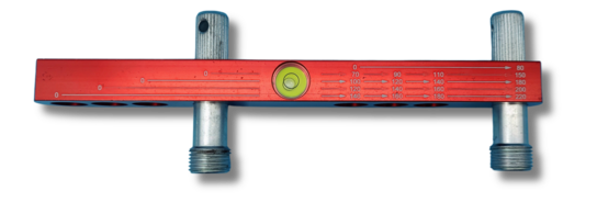 Hoekplaatwaterpas in koffer