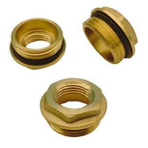 Platte reductie 1 naar 1/2 met o-ring