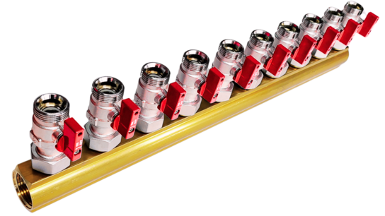 Verdeler 10x rood met grote minibolkranen