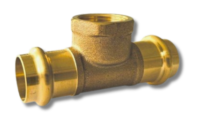 Pers t-stuk 28mm-1/2-28mm F/F/F