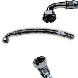 Flexibel met bocht DN19 M/F  3/4" 30cm