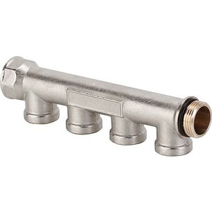 Warmgeperste verdeler 3/4" met 4x 1/2"