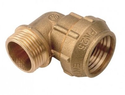 Overgangstuk haaks PE 32 - 1"M